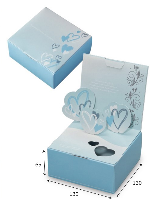 送料無料・菓子用ギフト箱 ポッピーBOX ホワイトデー 130×130×65(mm) 「50箱」| 段ボール箱と梱包資材のIn The  Box（インザボックス）