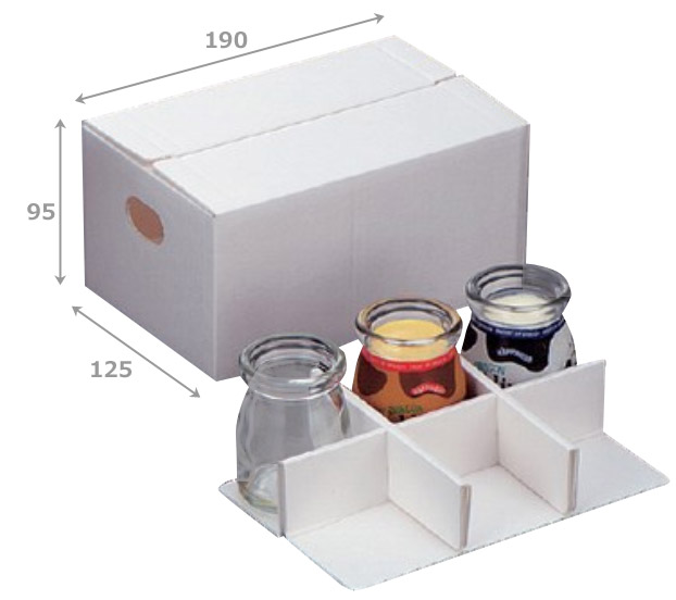送料無料・エコデザートカップケース 6個入用「100枚」 段ボール箱と梱包資材のIn The Box（インザボックス）