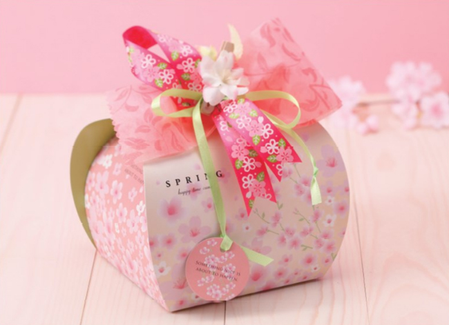 送料無料・菓子用ギフト箱 バルーンBOX 春 110×110×110(mm) 「100個」| 段ボール箱と梱包資材のIn The Box（インザボックス ）
