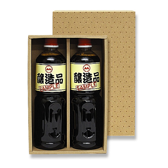 調味料ギフトボックス1 000ml ペット2本用箱 270 170 83mm 50箱