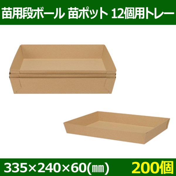 送料無料・苗用段ボール 苗ポット12個用トレー 335×240×60(mm)「200個」