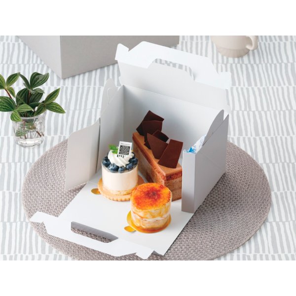 画像2: 送料無料・ギフト箱（洋菓子用）サイドオープンキャリー110 HSグレー 120×90×110mmほか「100枚から」 (2)