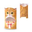 画像1: 送料無料・ガオークリアBOX ねこ 茶 90×40×105mm「100枚」 (1)