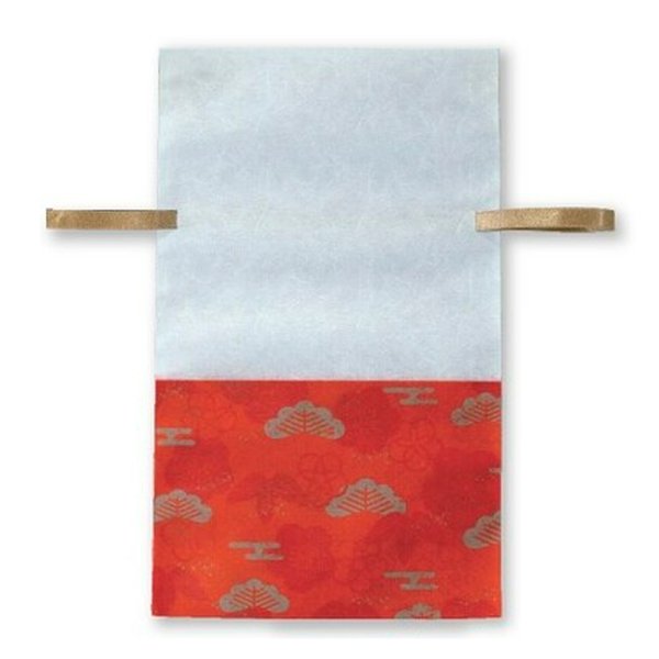 画像1: 送料無料・巾着袋 迎春 150×250mm「50枚」 (1)