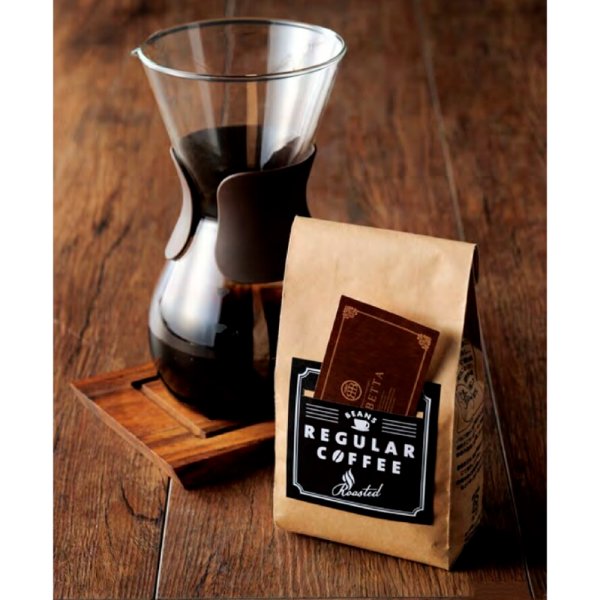 画像3: 送料無料・ポケットシール レギュラーコーヒー 黒 80×75mm「100枚」 (3)