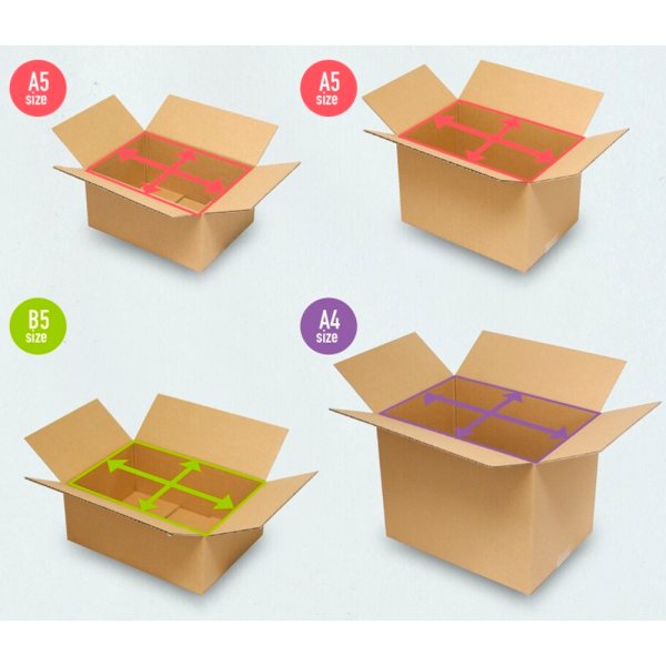 画像2: 送料無料・カル段A式段ボール 220×160×100mmほか「100枚」 (2)