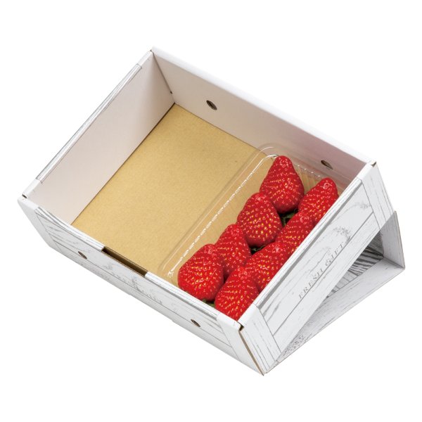 画像3: 送料無料・ギフト箱（フルーツ用）フレッシュギフト 白木目 240×173×75mm「100枚」 (3)