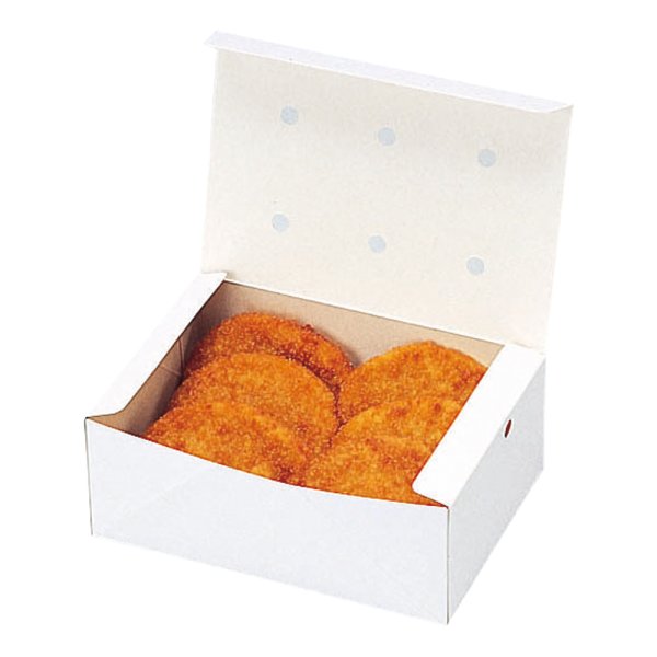 画像1: 送料無料・耐油 コロッケテイクアウトボックス 180×125×70mm「500枚」 (1)