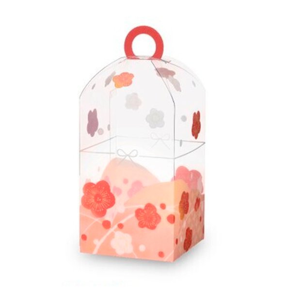 画像1: 送料無料・クリアケース（食品用ケース）シェリー 梅なごみ 70×70×110mm「100枚」 (1)