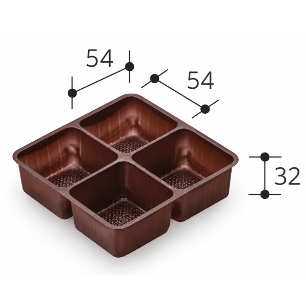 画像2: 送料無料・スクエア缶 専用4マストレー 120×120×32mm「60枚」 (2)