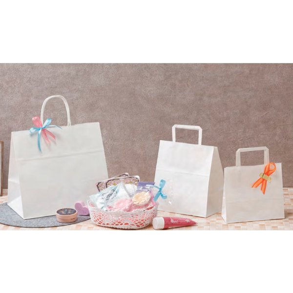 画像3: 送料無料・手提袋白無地 200×70×185mm「50枚から」 (3)