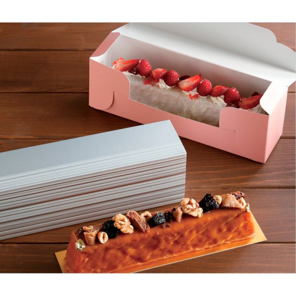 画像2: 送料無料・ギフト箱(洋菓子用)スリムパウンドBOX 本体:240×60×75「100枚」 (2)