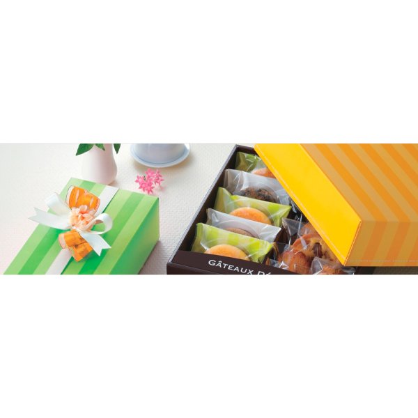 画像2: 送料無料・ギフト箱(洋菓子用)ドゥミセックギフト 111×260×70mmほか「50枚・100枚」 (2)