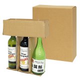 ワイン2本手提箱窓付 168×84×340mm「50枚」 | ダンボール箱