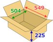 画像2: 送料無料・浅形ダンボール 140サイズ対応（R-2外装）549×504×225mm「20枚」 (2)