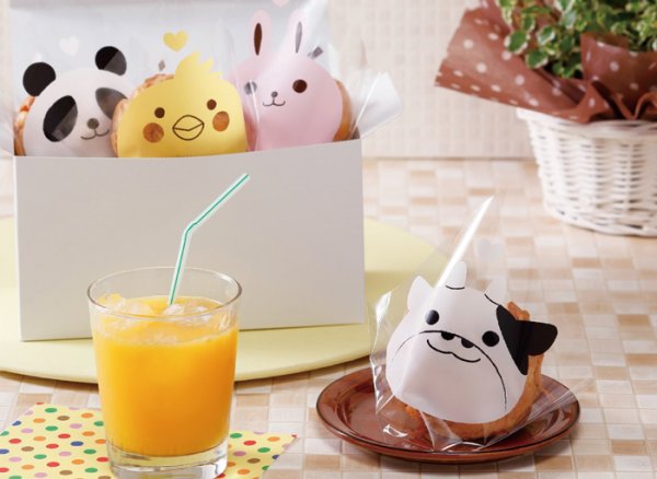 画像2: 送料無料・袋(食品用)シュー袋 アニマル柄 120×120mmほか 全16種「100枚・5,000枚」 (2)