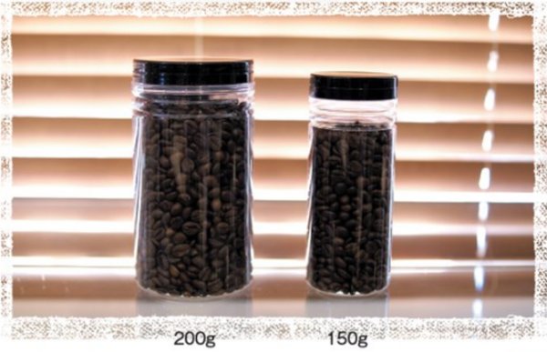 画像2: 送料無料・ギフト箱(コーヒー用)円筒ブロー容器 蓋:黒/透明/緑 60φ×120mmほか 全10種「147個~300個」 (2)