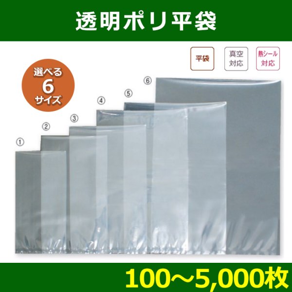 送料無料・透明 ポリ平袋 100×H200(mm) ほか「100〜5000枚」選べる全6種