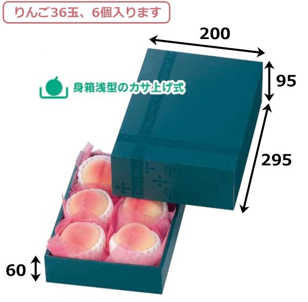 画像2: 送料無料・ギフト箱(フルーツ用)ヴェールパレット 200×295×95(身箱深さ60)mmほか「30枚・50枚・60枚」 (2)