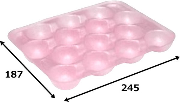 トレー トマトパック1kg用 6穴~18穴 187×245mm「1000枚