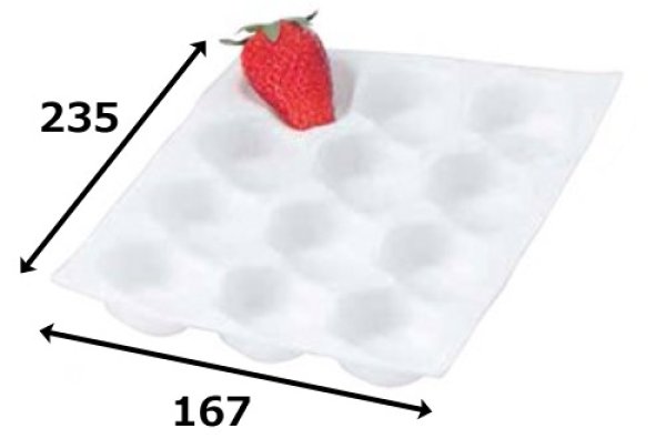 画像2: 送料無料・（いちご用）アイベリークッション 6穴~18穴 167×235mm「1000枚」 (2)