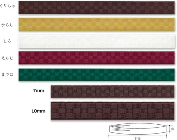 画像2: 送料無料・ラッピング(和菓子用)ICHIMATSUゴム 7mm/10mm 7mm 折径200mmほか全15種 「50本」 (2)