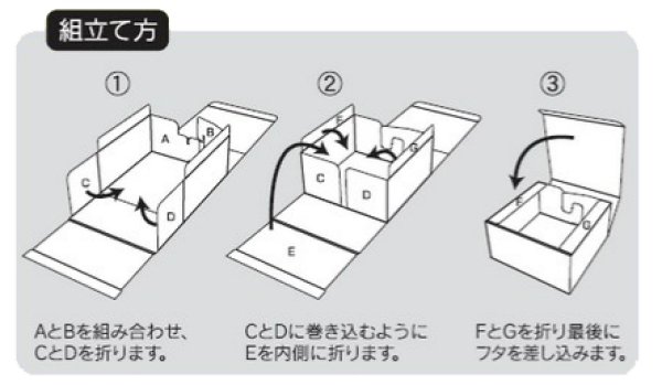 画像2: 送料無料・お好みBOX 両面クラフト 138×135×57mmほか「10枚・100枚」 (2)