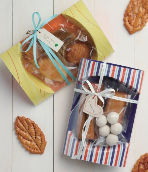 画像2: 送料無料・ギフト箱（菓子用）クリアピロー 155×140×50mm「100枚」 (2)