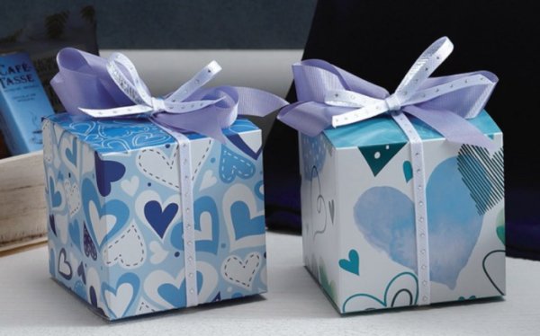 画像2: 送料無料・ギフト箱(菓子用)キューブBOX 90×90×90mm 全8種「200枚」 (2)