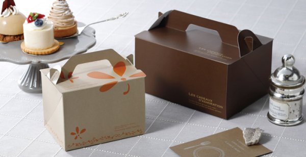 画像2: 送料無料・手提箱(ケーキ用)サイドオープンキャリー 120×90×110mmほか 全6種「100枚~400枚」 (2)