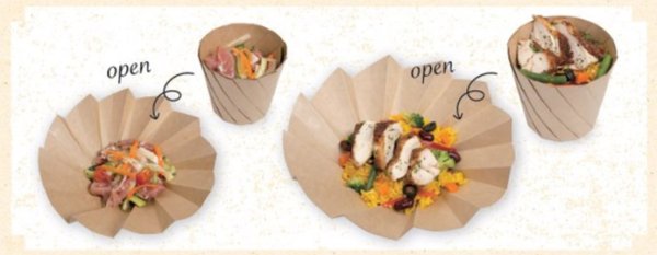 画像2: 送料無料・テイクアウト用 おりがみカップ 本体88φ×50(底70φ)mmほか 全7種「200枚・300枚・400枚」 (2)