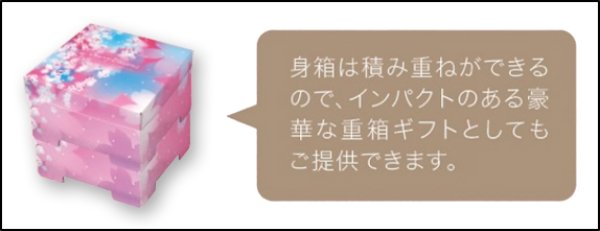 画像4: 送料無料・ギフト箱(菓子用)お重箱 180×180×75(60)mm 全7種「50枚」 (4)