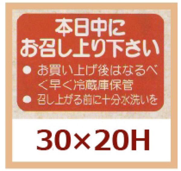 画像1: 送料無料・販促シール「本日中にお召し上り下さい」30x20mm「1冊1,000枚」 (1)