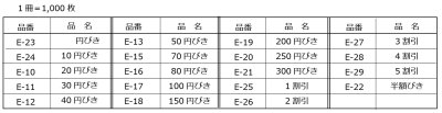 画像1: 送料無料・販促シール「値引シール（表示価格より?）　全19種類」30x30mm「1冊1,000枚」