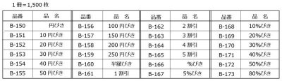 画像1: 送料無料・販促シール「値引シール（表示価格より? ・ 貼り直し防止仕様）　全24種類」30x30mm「1冊1,500枚」