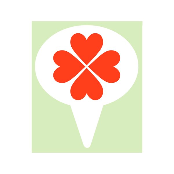 四つ葉 赤（2040-d-599-d-601--1）