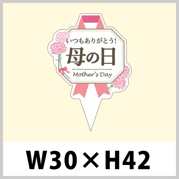 画像1: 送料無料・母の日向けピック「母の日」W30×H42（mm）「1袋200枚」 (1)