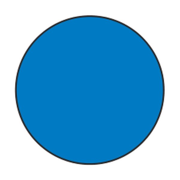 画像1: 送料無料・販促シール「丸 青」 φ8mm「1冊5000枚」 (1)