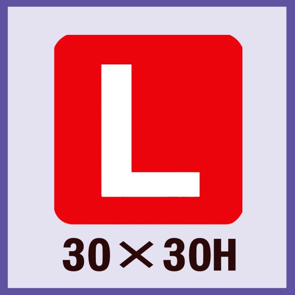 画像1: 送料無料・販促シール「L」30x30mm「1冊500枚」 (1)