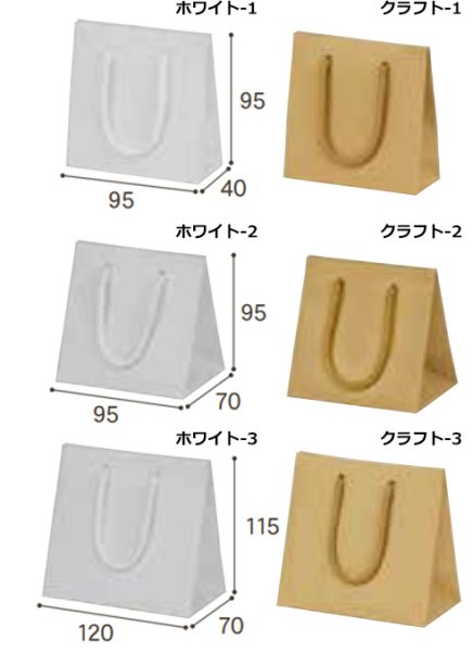 画像2: 送料無料・手提袋 リッテ(Li-te) 95×40×95~120×70×115mm 「100枚・500枚・1000枚」全2色×3サイズ (2)