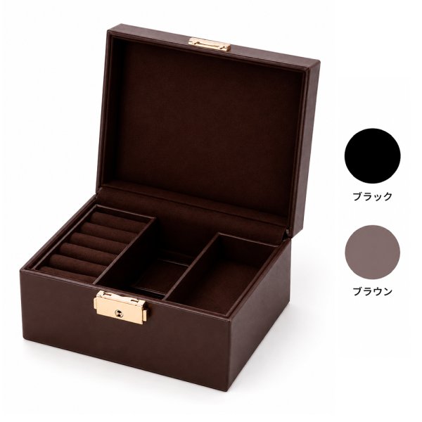 画像1: 送料無料・アクセサリー用ボックス KF-9001 外寸：153×112×81mm 「5個」全2色 (1)
