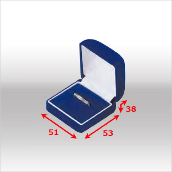 画像3: 送料無料・ジュエリー用ケース フロッキーシリーズ 51×53×38mm「10セット」(リング・イヤリング・ピアス・タイタック用)全5色 (3)