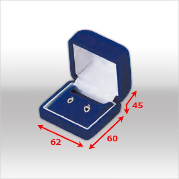 画像3: 送料無料・ジュエリー用ケース フロッキーシリーズ 62×60×45mm「10セット」(リング・イヤリング・ピアス・タイタック・ペンダントヘッド用)全5色 (3)