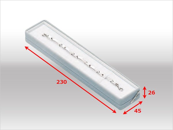 画像4: 送料無料・ジュエリー用ケース フロッキーシリーズ 230×45×26mm「10セット」(ネックレス・ブレスレット用)全4色 (4)