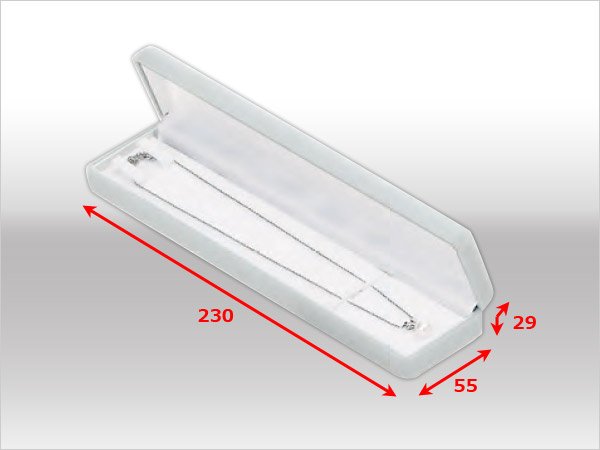 画像5: 送料無料・ジュエリー用ケース フロッキーシリーズ 230×55×29mm「10セット」(ネックレス用)全3色 (5)