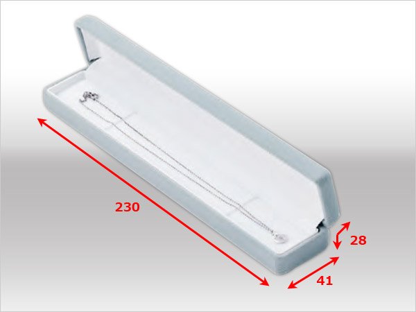 画像5: 送料無料・ジュエリー用ケース フロッキーシリーズ 230×41×28mm「10セット」(ネックレス用)全3色 (5)