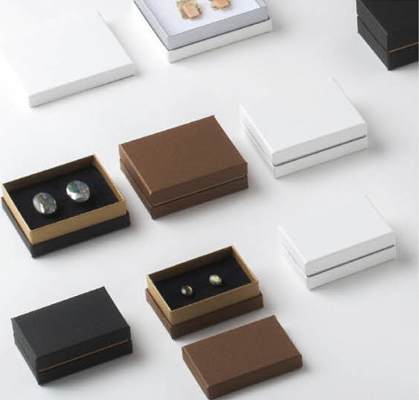 画像2: 送料無料・アクセサリー用ギフト箱 PC-120シリーズ(1) 外寸:50×60×30mm リング、イヤリング、ピアス、ネックレス用「12個」全2色 (2)