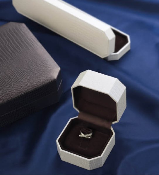 画像2: 送料無料・アクセサリー用ギフト箱 CA-800シリーズ（1） 外寸：75×75×60mm「12個」（リング、イヤリング、ピアス用）全2色 (2)