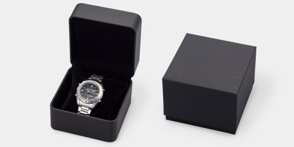 画像6: 送料無料・アクセサリー用ギフト箱 時計ケース「CB-123W・BR」 外寸:110×110×85mm「6個」ウォッチ、ブレスレット用 (6)