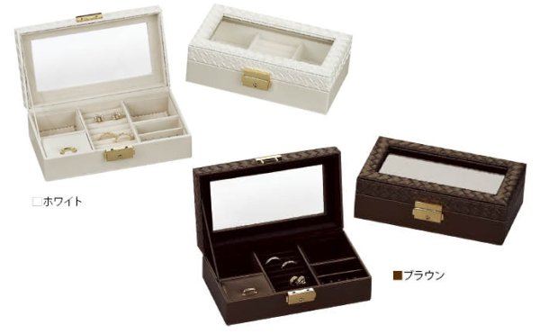 画像2: 送料無料・アクセサリー用ボックス アンジェラコレクション(1) 外寸:190×115×63mm 「1個」全2色 (2)